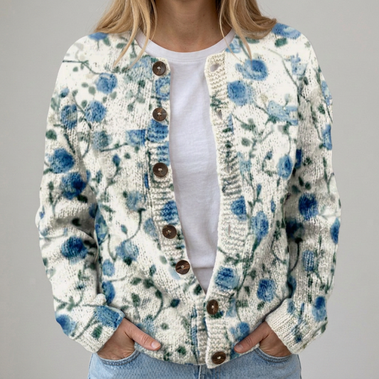 Marlene | Gilet floral d'automne