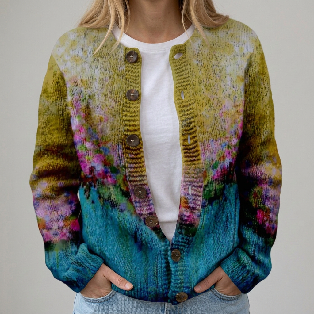 Hanna | Cardigan floral d'automne