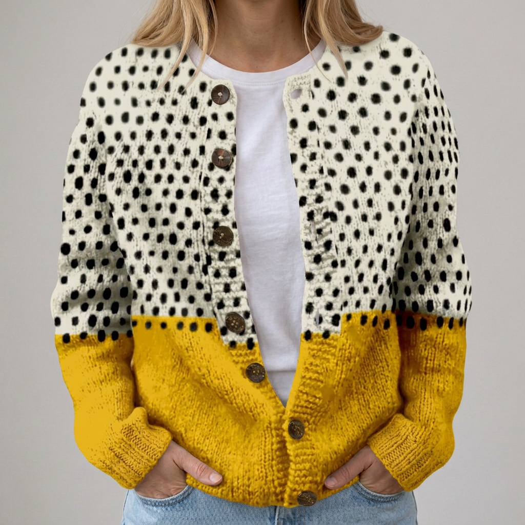 Frieda | Gilet d'automne avec motif floral