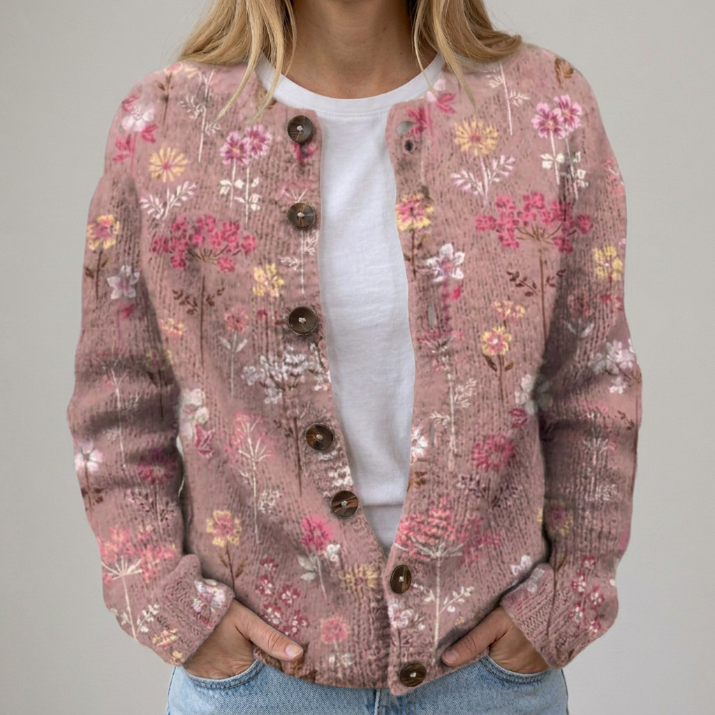 Mina | Cardigan floral d'automne