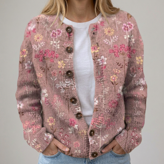 Mina | Cardigan floral d'automne