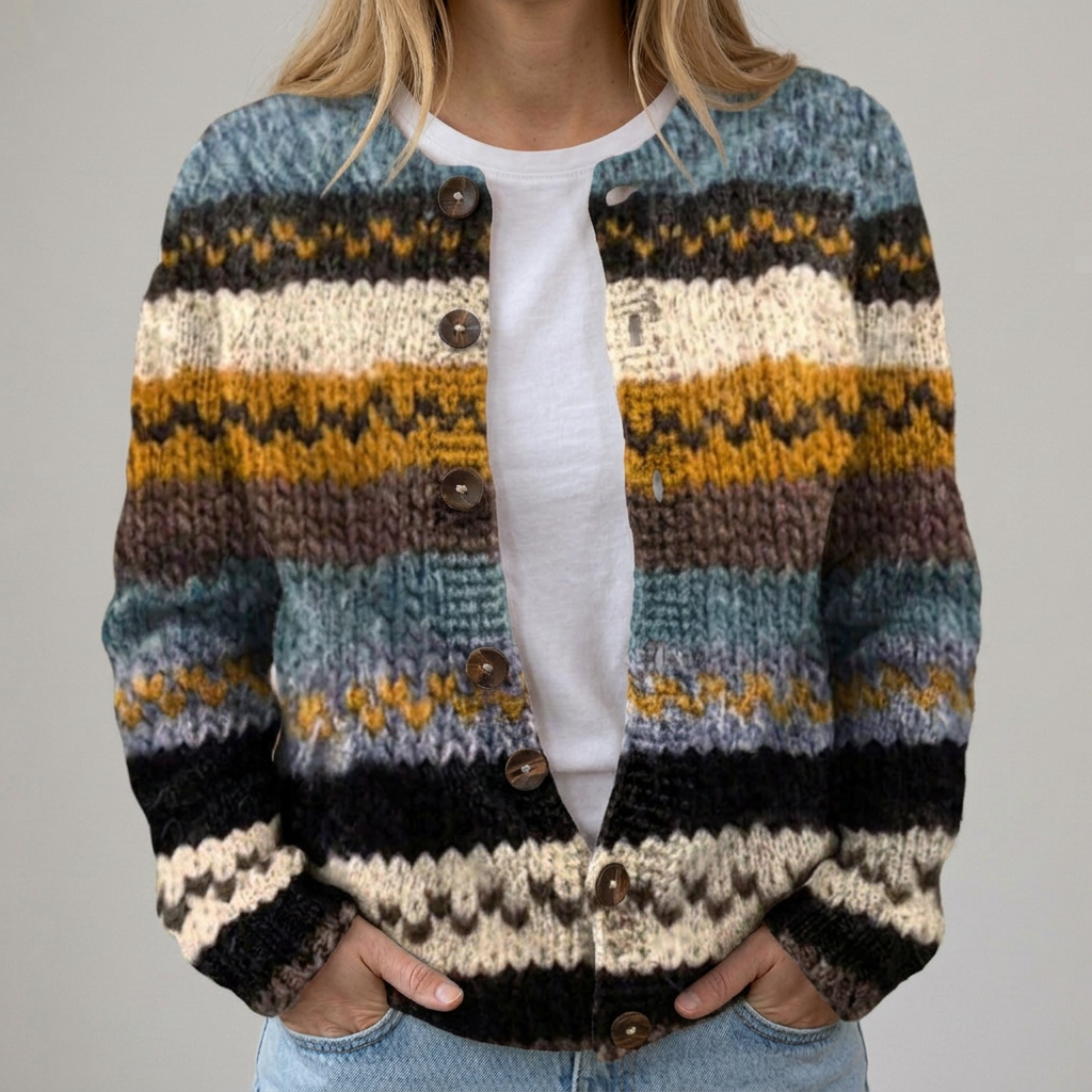 Emilia | Gilet d'automne floral
