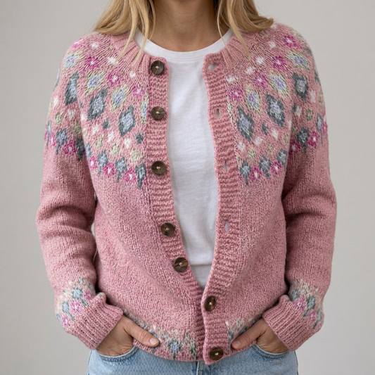 Mia | Cardigan floral d'automne