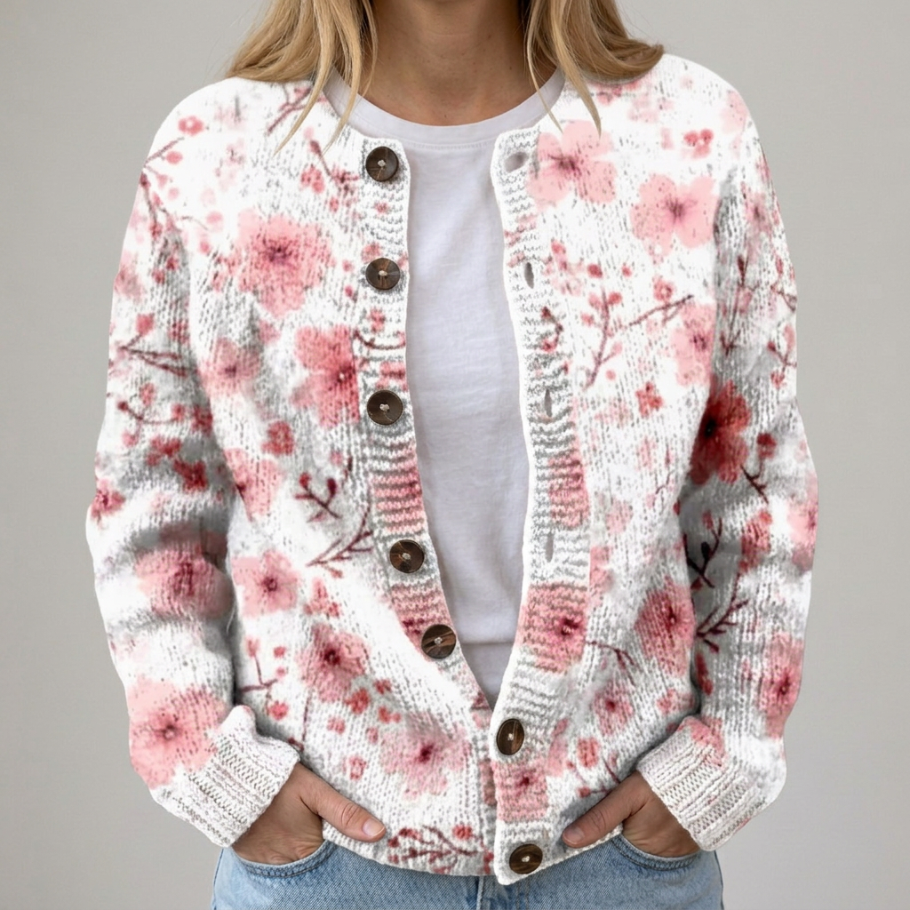 Juna | Gilet d'automne avec motif floral