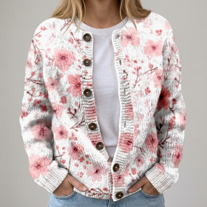 Juna | Gilet d'automne avec motif floral