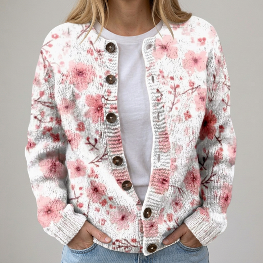 Juna | Gilet d'automne avec motif floral