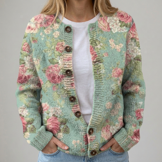 Mila | Cardigan floral d'automne