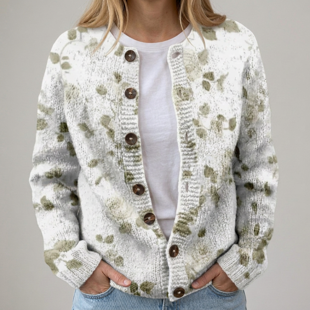 Alena | Cardigan d'automne avec motif floral
